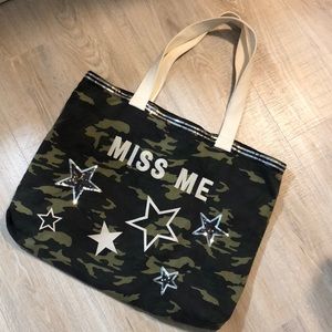 🎁LAST PRICE🎁LARGE MISS ME CAMO TOTE BAG